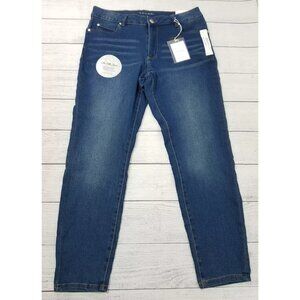 Tahari Kelly Mid-Rise Skinny Jeans Womens Size 14